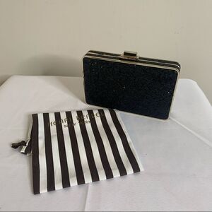 Henri Bendel Party Box Glitter Clutch - Black